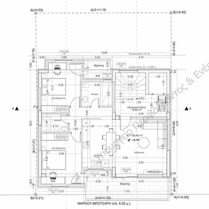 ΜΑΡΚΟΥ ΜΠΟΤΣΑΡΗ 3, Α ΟΡΟΦΟΣ